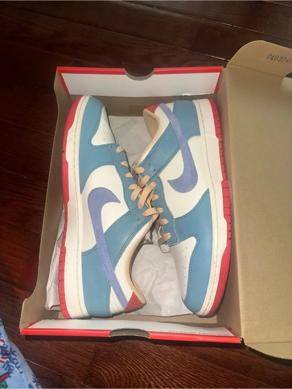 Kids Low-Top Sneakers in Light Blue, White and Pink